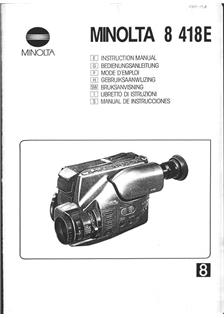 Minolta 418 E manual. Camera Instructions.